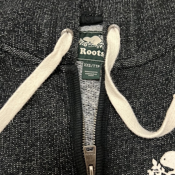 Roots black pepper original boyfriend zip up size xxs - Picture 3 of 3